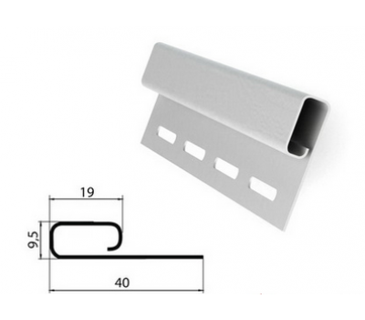 Финишная планка (завершающая полоса) белая для сайдинга от производителя  Россия по цене 225 р