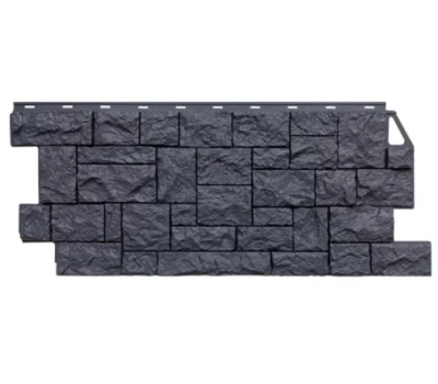 Фасадные панели (цокольный сайдинг) коллекция камень дикий - Асфальт от производителя  Fineber по цене 785 р