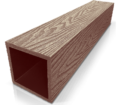 Столб ДПК 3D фактура дерева Светло-коричневый от производителя  GardenParkett по цене 1 291 р
