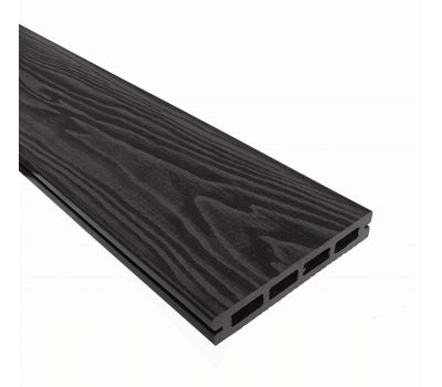 Террасная доска Смарт 3D Пустотелая с пазом Черное дерево от производителя  Terrapol по цене 778 р