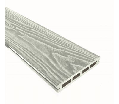 Террасная доска Смарт 3D Пустотелая с пазом Дуб беленый от производителя  Terrapol по цене 810 р