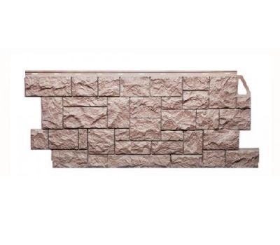 Фасадные панели (цокольный сайдинг) коллекция камень дикий - Терракотовый от производителя  Fineber по цене 785 р