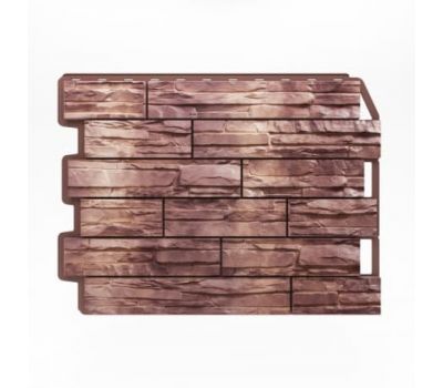 Фасадные панели (цокольный сайдинг) Скол коричневый от производителя  Holzplast по цене 531 р