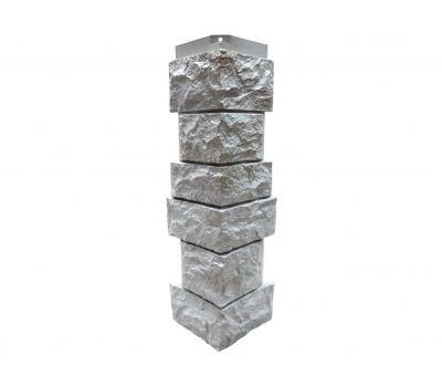 Угол наружный Цокольный сайдинг «Камень северный» Серый от производителя  Nordside по цене 644 р