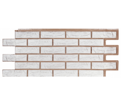 Фасадные панели СЕРИЯ Лондон Брик Кирпич - Белый от производителя  Т-сайдинг по цене 668 р