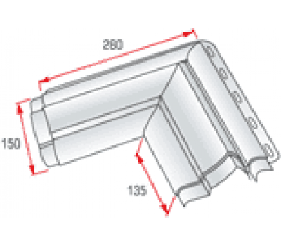 Угловой элемент наличника Модерн от производителя  Альта-профиль по цене 350 р