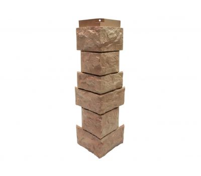 Угол наружный Цокольный сайдинг «Камень северный» Терракотовый от производителя  Nordside по цене 644 р