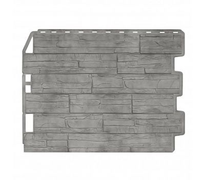 Фасадные панели (цокольный сайдинг) Скол Серый Жемчуг от производителя  Holzplast по цене 506 р