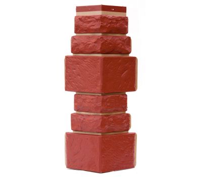 Угол Дикий камень - Красный от производителя  Т-сайдинг по цене 438 р