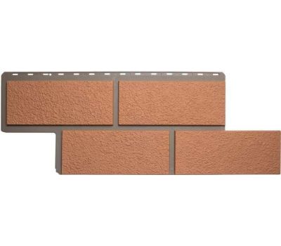 Фасадные панели (цокольный сайдинг)  Неаполитанский камень Персиковый от производителя  Альта-профиль по цене 563 р