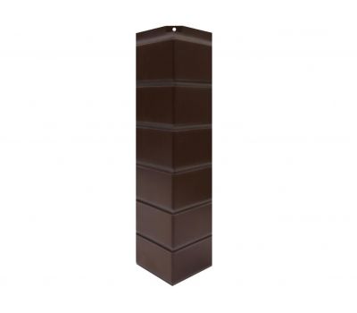 Угол наружный Цокольный сайдинг «Кирпич гладкий» Темно-коричневый от производителя  Nordside по цене 594 р