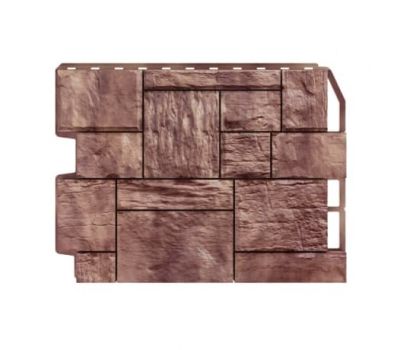 Фасадные панели (цокольный сайдинг) Туф коричневый от производителя  Holzplast по цене 531 р