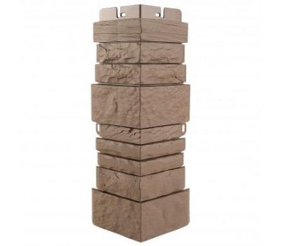 Угол наружный Скалистый камень ЭКО Терракотовый от производителя  Альта-профиль по цене 650 р