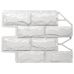 Фасадные панели (цокольный сайдинг) Блок - Молочно-белый от производителя  Fineber по цене 569 р