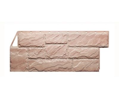 Фасадные панели (цокольный сайдинг) коллекция Камень Крупный - Терракотовый от производителя  Fineber по цене 781 р