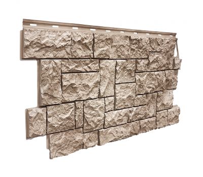 Фасадные панели (цокольный сайдинг) коллекция камень дикий- Песочный от производителя  Fineber по цене 785 р