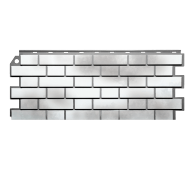 Фасадные панели (цокольный сайдинг) Кирпич Клинкерный 3D Бело-коричневый от производителя  Fineber по цене 663 р