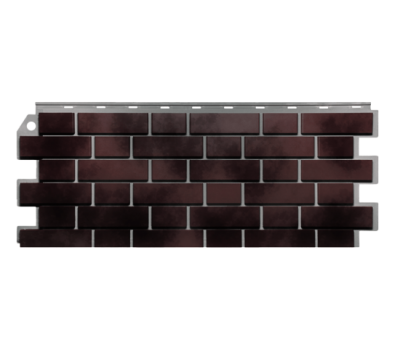 Фасадные панели (цокольный сайдинг) Кирпич Клинкерный 3D Коричнево-Чёрный от производителя  Fineber по цене 644 р