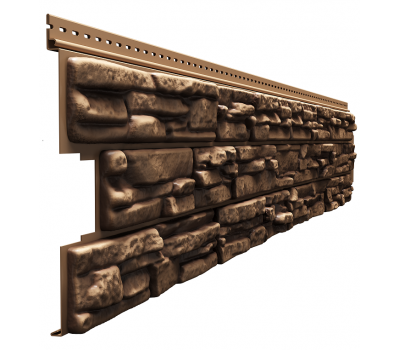 Фасадные панели - серия LUX ROCKY под камень Орех от производителя  Docke по цене 533 р