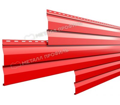 Металлический сайдинг МП СК-14х226 (ПЭ-01-3020-0.45) Красный насыщенный от производителя  Металл Профиль по цене 764 р