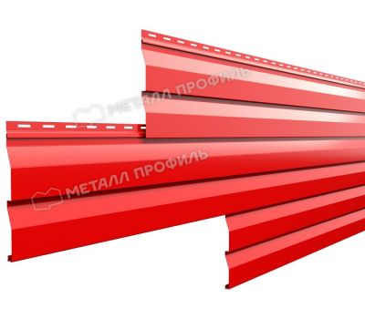 Металлический сайдинг МП СК-14х226 (ПЭ-01-3020-0.5) Красный насыщенный от производителя  Металл Профиль по цене 955 р