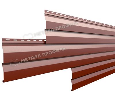 Металлический сайдинг МП СК-14х226 (PURMAN-20-3011-0.5) Коричнево-красный от производителя  Металл Профиль по цене 1 613 р