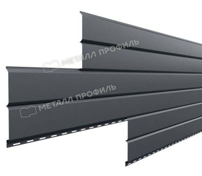 Металлический сайдинг Lбрус-15х240 (ПЭ-01-7024-0.45) Серый графит от производителя  Металл Профиль по цене 1 123 р