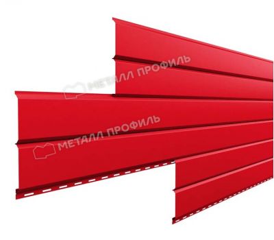 Металлический сайдинг Lбрус-15х240 (ПЭ-01-3020-0.5) Красный насыщенный от производителя  Металл Профиль по цене 1 123 р