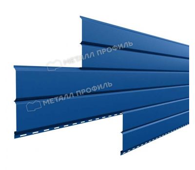 Металлический сайдинг Lбрус-15х240 (ПЭ-01-5005-0.45) Синий насыщенный от производителя  Металл Профиль по цене 1 123 р