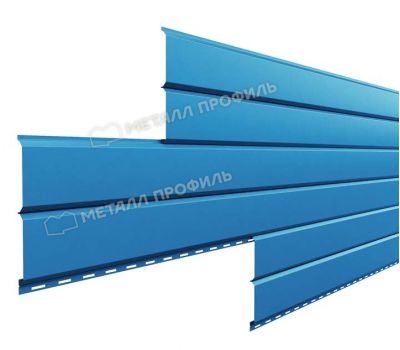 Металлический сайдинг Lбрус-15х240 (ПЭ-01-5015-0.5) Синее небо от производителя  Металл Профиль по цене 536 р
