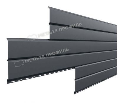 Металлический сайдинг Lбрус-15х240 (PURMAN-20-7024-0.5) Серый графит от производителя  Металл Профиль по цене 1 625 р