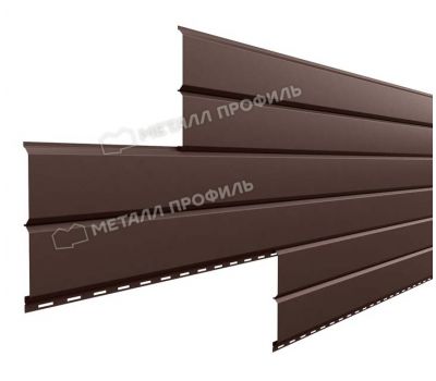 Металлический сайдинг Lбрус-15х240 (VikingMP-01-8017-0.45) Коричневый шоколад от производителя  Металл Профиль по цене 880 р