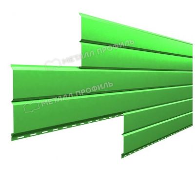 Металлический сайдинг Lбрус-15х240 NormanMP (ПЭ-01-6018-0.5) Жёлто-зелёный от производителя  Металл Профиль по цене 536 р
