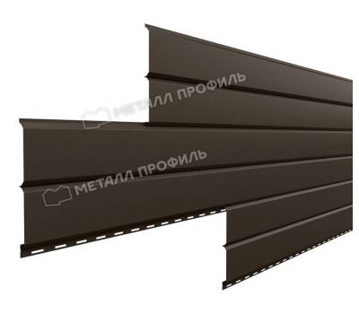 Металлический сайдинг Lбрус-15х240 NormanMP (ПЭ-01-RR32-0.5) Темно-коричневый от производителя  Металл Профиль по цене 524 р