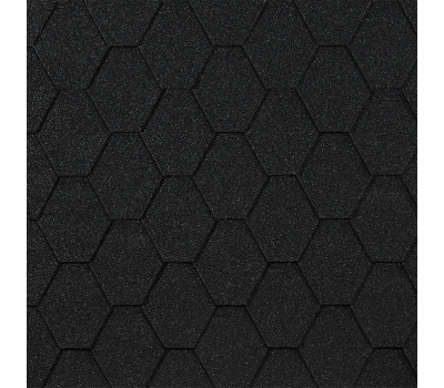 Гибкая черепица Шестигранник Чёрный от производителя  Docke по цене 445 р