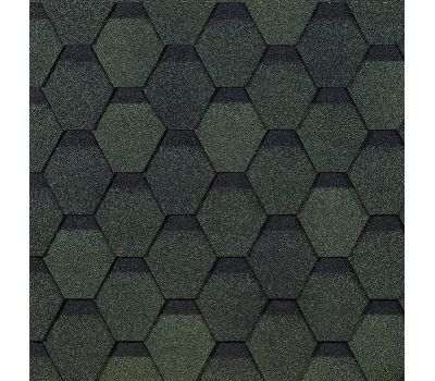 Гибкая черепица Шестигранник Зелёный от производителя  Docke по цене 445 р