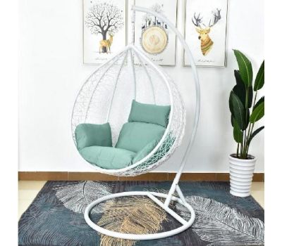 Подвесное кресло из искусственного ротанга AFM-168A-L White/Green от производителя  Afina по цене 17 125 р