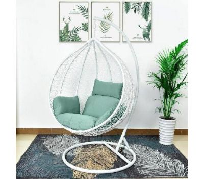 Подвесное кресло из искусственного ротанга AFM-168A-XL White/Green от производителя  Afina по цене 18 375 р