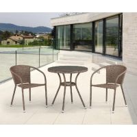 Комплект плетеной мебели из иск. ротанга T282ANT/Y137C-W56 Light Brown 2Pcs