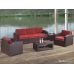 Уличный диваны и кресла Rattan Premium 5 Венге. Подушки оранжевые от производителя  Rattan по цене 128 125 р
