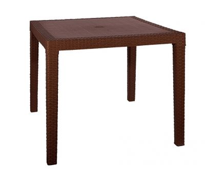Стол квадратный FIJI Quatro Table Коричневый от производителя  Мебель Yalta по цене 4 750 р
