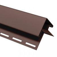Внешний (наружный) угол коричневый для винилового сайдинга