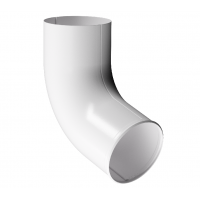 Отвод трубы D90, ПЛОМБИР (RAL 9010)