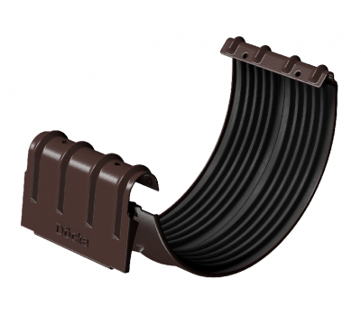 Соединитель желобов с замком D125, ШОКОЛАД (RAL 8019) от производителя  Docke по цене 454 р