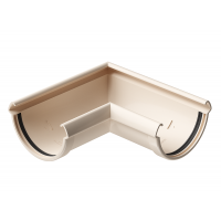 Угол желоба универсал 90° Lux ПВХ Латте Угол желоба универсал 90° Lux ПВХ Латте